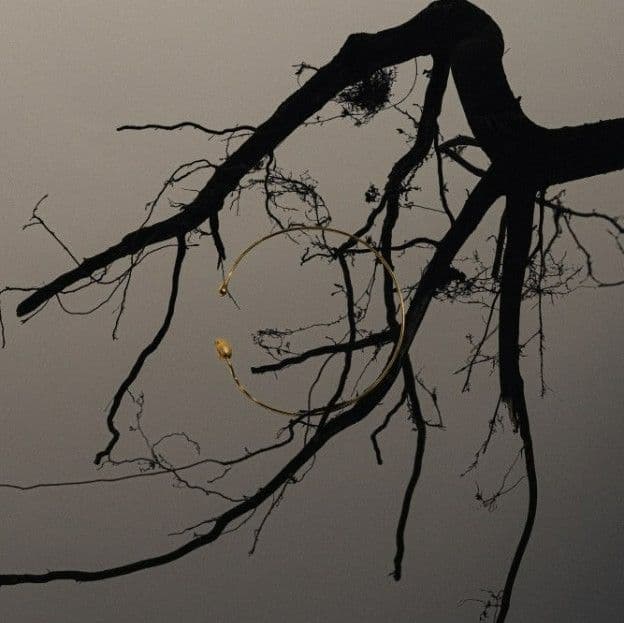 Чокер з маковим бутоном та краплиною роси - 4