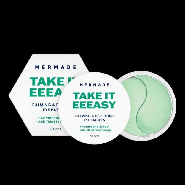 Тонізуючі гідрогелеві патчі під очі MERMADE Kombucha extract & Аnti-thirst technology, 60 шт - 7