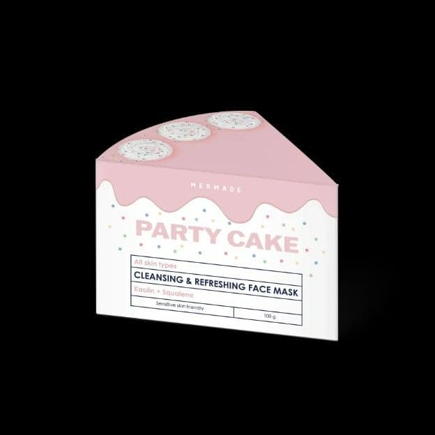 Кремова маска для обличчя з каоліном, скваланом і сферами MERMADE Party Cake 100г - 6