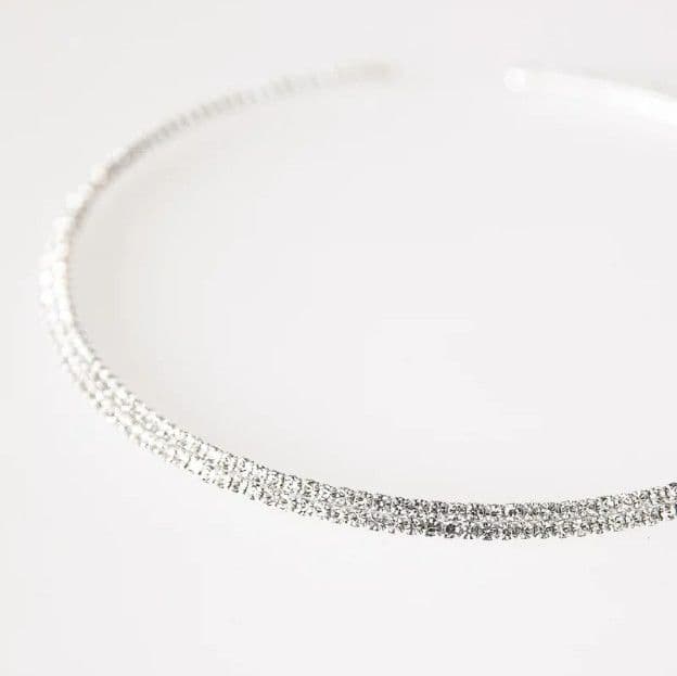 Сріблясте кольє зі стразами - 2