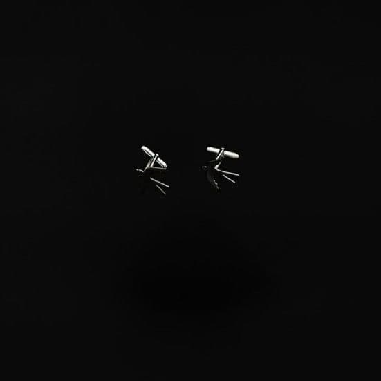 Запонки зі срібла 925 проби "Ластівка" - 9