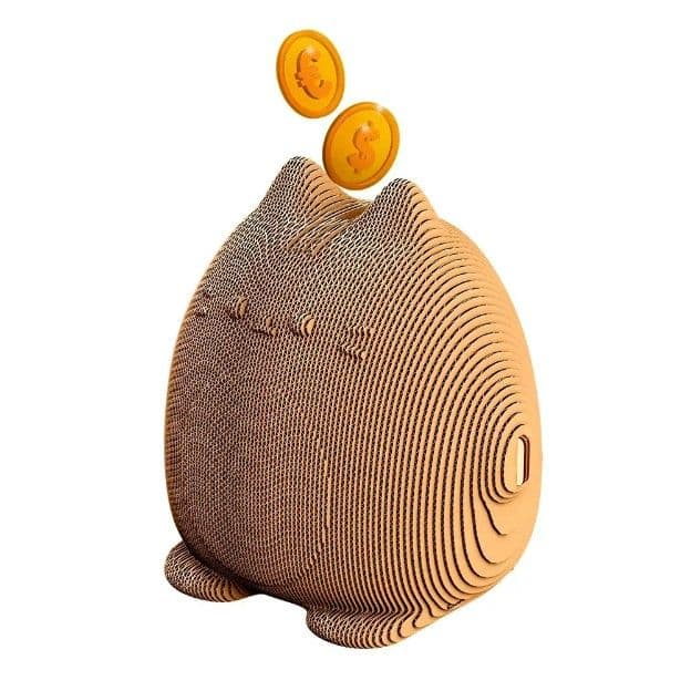 Милий Кіт скарбничка (CUTE CAT MONEY BANK) - Картонний 3Д пазл