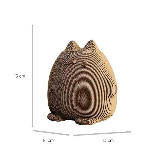 Милий Кіт скарбничка (CUTE CAT MONEY BANK) - Картонний 3Д пазл - 4