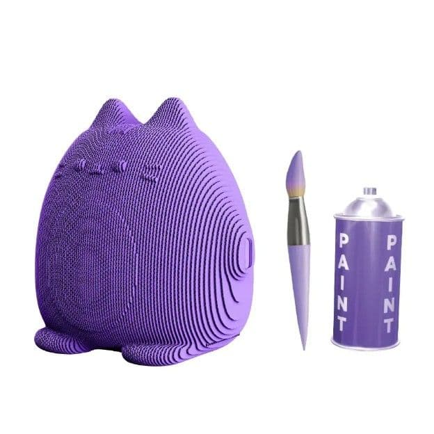 Милий Кіт скарбничка (CUTE CAT MONEY BANK) - Картонний 3Д пазл - 8