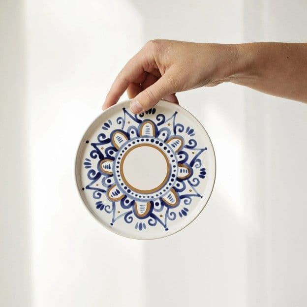 Тарілка "Гуцульська" біла, 16,5 см YAGLYNA - 3