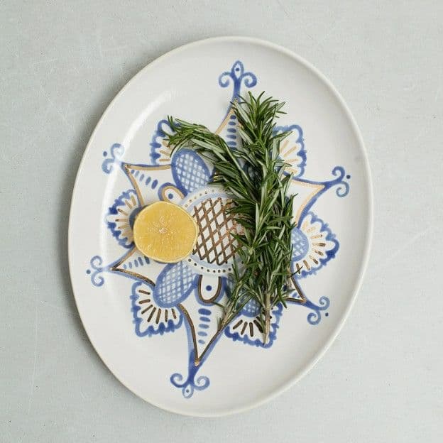 Тарілка порцелянове з принтом YAGLYNA