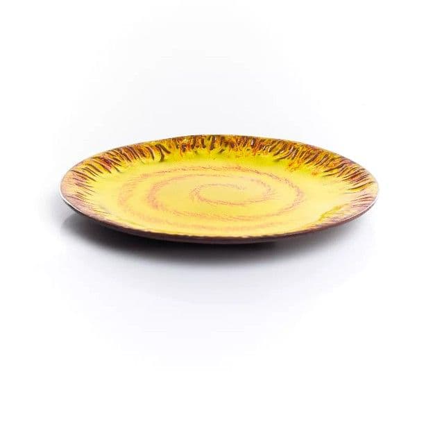 Тарілка керамічна жовто-помаранчева Keramika-Dekor - 2