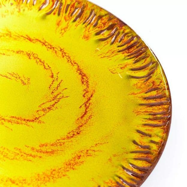Тарілка керамічна жовто-помаранчева Keramika-Dekor - 3