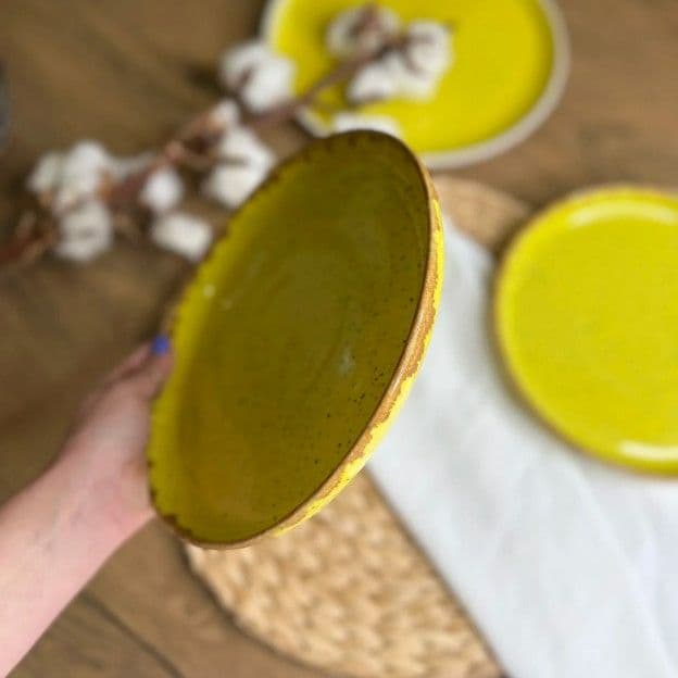 Тарілка Кругла з бортиком 22 см Freedom Yellow - 3