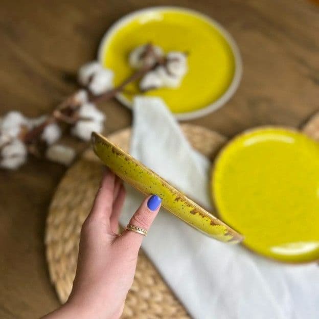 Тарілка Кругла з бортиком 22 см Freedom Yellow - 6